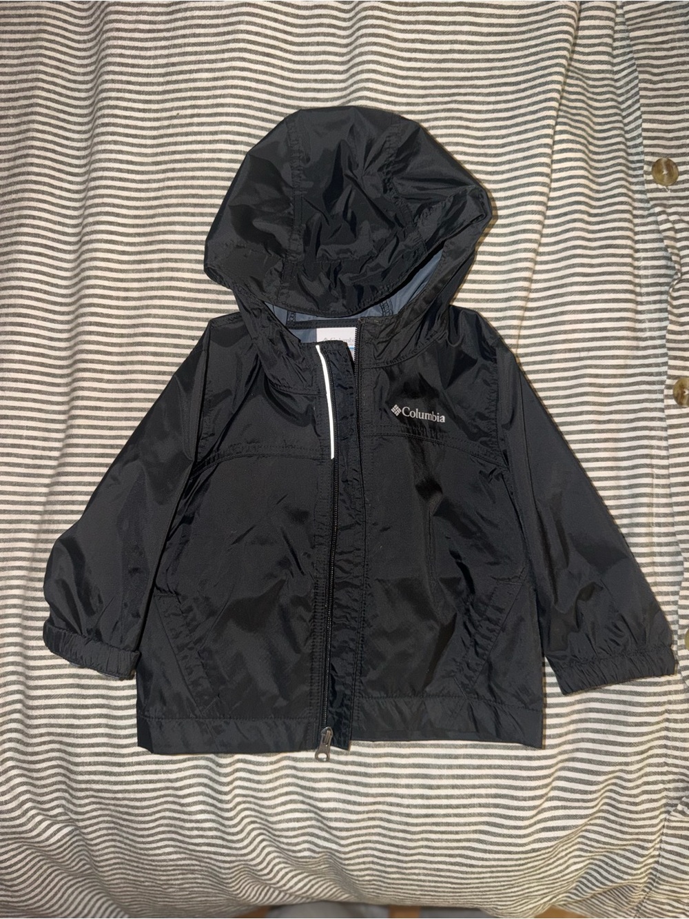 Columbia Black Kids' Hooded Rain Jacket